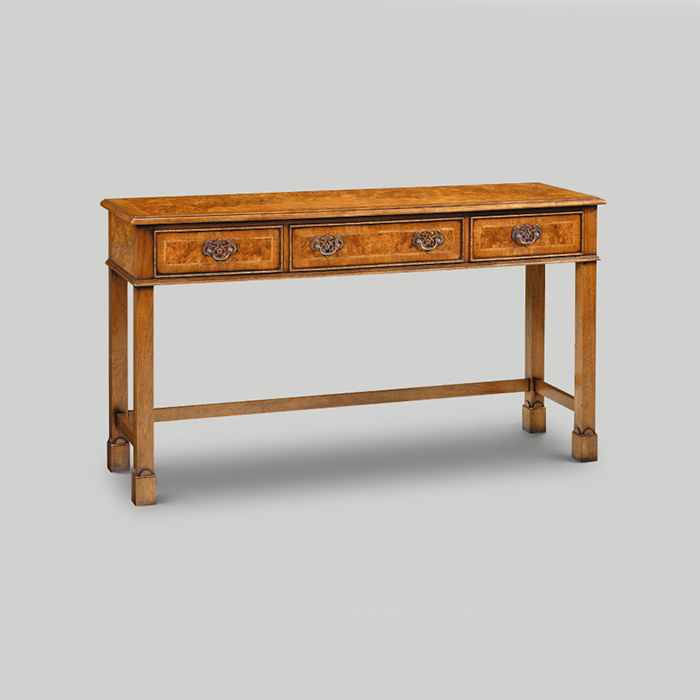 Iain James Furniture AMC295 Walnut 3 Drawer Console Table Kings